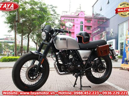 Bộ ảnh chi tiết xe Brixton Cafe Racer màu bạc nhập Malaysia